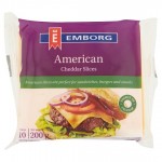 Emborg American Cheddar Slices Cheese (10 Slices x 20g) 200g